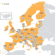 Лицензия обновления навигационных карт, Европа, Версия 2018, A0000009600