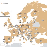 Лицензия обновления навигационных карт, Европа, Версия 2018/2019, A0000011200