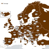 Лицензия обновления навигационных карт, Европа, Версия 2018, A0000013700