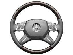 Рулевое колесо Mercedes-Benz из дерева и кожи, A16646015037J14