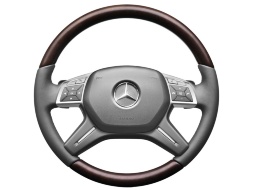 Рулевое колесо Mercedes-Benz из дерева и кожи, A16646017037J14