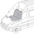Защитный чехол, 2-местное сиденье переднего пассажира, A4479702200