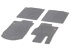 Велюровые коврики CLASSIC, комплект 4 части, A16768000077Q93