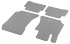 Репсовые коврики CLASSIC, Комплект 4 части, A21268065487L85