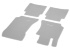 Велюровые коврики CLASSIC, комплект 4 части, A21268089017P61