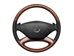 Рулевое колесо Mercedes-Benz из дерева и кожи, A22146041039E38